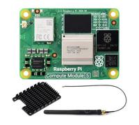 Waveshare CM5 Pi Compute Module 5，Comes with an Official Raspberry Pi CM5108064 (with Wireless, 8GB RAM, 64GB eMMC Flash), an Antenna Kit and a HEATSINK