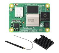 Waveshare CM5 Pi Compute Module 5，Comes with an Official Raspberry Pi CM5116000 (with Wireless, 16GB RAM, 0GB (Lite) eMMC Flash), an Antenna Kit and a HEATSINK