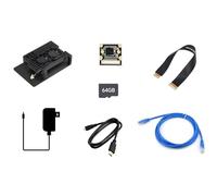 Waveshare Dual Camera Accessories, Compatible with Raspberry Pi 5, Bundle with 2pcs PI5-IMX219-120 Camera,TF Card 64GB, Power Supply and so on (7 Items)