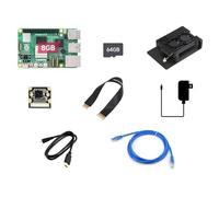 Waveshare Dual Camera Kit, Compatible with Raspberry Pi 5, Bundle with Raspberry Pi 5 8GB, 2pcs PI5-IMX219-120 Camera,TF Card 64GB,Cables,Power Supply and so on (8 Items)