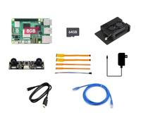 Waveshare Dual Camera Kit, Compatible with Raspberry Pi 5, Bundle with Raspberry Pi 5 8GB, IMX219-83 Stereo Camera,TF Card 64GB, Cables,Power Supply and so on (10 Items)