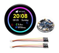 Waveshare ESP32-S3 1.43inch AMOLED Display Development Board, 466x466, QSPI Interface Round Display, Onboard Accelerometer And Gyroscope Sensor, RTC Chip, ESP32 With Display, Wihout Case