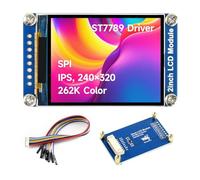 Waveshare General 2inch LCD Display Module IPS Screen 240x320 Resolution with Embedded Controller Communicating via SPI Interface Requires Minimum GPIO for Controlling