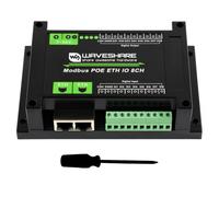 Waveshare Industrial 8-Ch Ethernet Digital Input/Output Module, Modbus RTU/Transmission Control Protocols, Supports PoE Power Supply, With Various Isolation And Protection Circuits