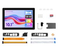 Waveshare Industrial HMI All-in-one 10.1inch Touch Display, Compatible with Raspberry Pi 4/5 (Not Included), Supports Dual 4K HDMI Output, 10-Point Touch, Aluminum Alloy Case, Heat Dissipation