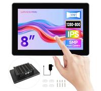 Waveshare Industrial HMI All-in-one 8inch Touch Display, Compatible with Raspberry Pi 4 (Included), Supports Dual 4K HDMI Output, 10-Point Touch, Aluminum Alloy Case, High-Efficiency Heat Dissipation