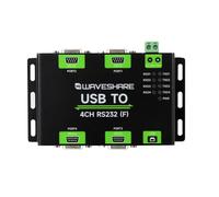 Waveshare Industrial Isolated USB to 4CH RS232 Converter (DB9 Female Interface), Adopts Original FT4232HL Chip, Features High-speed&Stable Communication, compatible with Mac/Linux/Android/Windows...