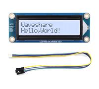 Waveshare LCD1602 I2C Module, Compatible with Raspberry Pi 5/4B/3B/Pico/Pico W/Pico 2/Jetson Nano/ESP32/Arduino/STM32, 32 Characters LCD, 3.3V/5V, Backlight Adjustable, Gray