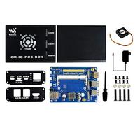 Waveshare Mini-computer Add-ons Based on Raspberry Pi Compute Module CM3 / CM3L / CM3+ / CM3+L Include PoE Expansion Board Metal Case and Cooling Fan