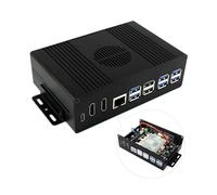 Waveshare Multi-Functional All-In-One Mini-Computer Kit B for Raspberry Pi 5 Aluminum Alloy Case with PCIe to 4-ch USB 3.2 Gen1 Adapter Board Support PCIe Extending To 4-Ch USB3.2 Gen1 Port