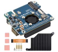 Waveshare PCIe to M.2 Adapter with PoE, NVMe Protocol M.2 Solid State Drive | High-speed Reading/Writing, Supports 802.3af/at network standard, Raspberry Pi 5 PoE HAT, NO Onboard GPIO stackable headers
