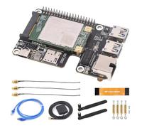Waveshare PCIe To MiniPCIe/Gigabit Ethernet/USB 3.2 Gen1 HAT For Raspberry Pi 5, with EG25-G mPCIe 4G Module, Driver-Free, Plug And Play, High-Speed Networking, Support Multiple OS