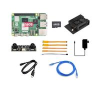 Waveshare PI5-16GB Dual-Camera Kit C, with Pi5-16GB&IMX219-83 Binocular Camera(with cable)&Camera Kit Accessory Pack, BCM2712 Processor, 2.4GHz 4-Core 64-Bit Arm Cortex-A76 CPU, RP1 I/O Controller