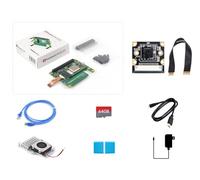 Waveshare PI5 AI Accessories A, Compatible with Raspberry Pi 5, Bundle with Raspberry Pi AI Kit, PI5-IMX219-77 Camera, 64GB TF Card, Cooler, Cable and so on (8 Items)
