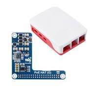 Waveshare PoE HAT (G) Compatible with Raspberry Pi 5, 5V 5A Output, Stable Performance, Supports 802.3af/At Network Standard, Power Over Ethernet HAT (G), Comes with a Raspberry Pi 5 Official Case