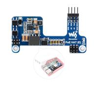 Waveshare Power Over Ethernet HAT E Type Support 802.3af PoE Network Standard, Fully isolated switched-mode power supply (SMPS), Compatible with Raspberry Pi 3B+/4B