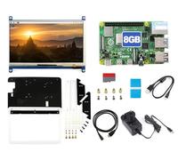 Waveshare Raspberry Pi 4 Model B Display Kit, with 7inch Capacitive Touch LCD 16GB TF Card and card reader