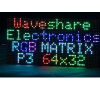 waveshare RGB LED Matrix Panel 64×32 2048 DOTS Pixels P3 Full-Color Adjustable Brightness Support Ardui Raspberry Pi, Pi Pico, ESP32, 3mm Pitch, Allow Displaying Text Colorful Image Animation