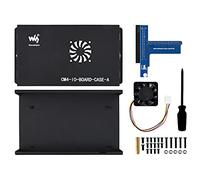 Waveshare Robust and Dust-Proof Metal Box (A) for Official Raspberry Pi Compute Module 4 IO Board with Cooling Fan Support Wall Mount