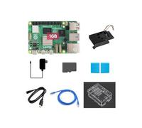 Waveshare RPI5-1GB Starter Kit,Bundle with Raspberry pi 5 1GB, Equipped with an Active Cooler, 27W Power Supply, 64GB TF Card, Card Reader, HDMI to Micro HDMI Cable,Ethernet Cable and so on