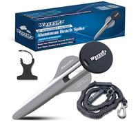 WAVESRX Beach Anchoring Bundle for Boats & Pontoons | 18" WaveCobra Aluminum Spike Stern Anchor + 7ft AnchorMate Bungee (Stretches to 25ft) | Ultra-Light Patented Design Keeps Boats Securely Anchored