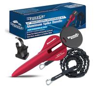 WAVESRX Beach Anchoring Bundle for PWC | 12" WaveCobra Aluminum Spike Stern Anchor + 7ft AnchorMate Flat Bungee (Stretches to 14ft) | Ultra-Light Patented Design Keeps Your Jet Ski Securely Anchored