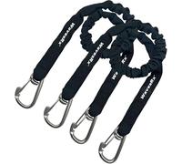 WavesRx DockingPal - Premium Bungee Dock Line 3 ft (2PK) | Elastic Docking Rope with Stainless Steel Carabiners Stretches from 3' to 4' | Absorbs Shocks & Tugs Preventing Damage to Your Jet Ski & PWC