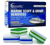 WavesRx Marine Grime & Scuff Remover Pads (Boat Erasers) | Cleaning & Polishing Sponges for Boats and Jet Skis | Remove Dirt, Deck Marks, Scratches & Black Streaks | Improved Strength & Higher Density