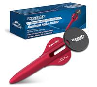 WAVESRX Patented Aluminium Spike Beach Anchor | Ultra-Light Sand Anchor for Boat, Pontoon, PWC, Jet Ski or Kayak | Secure and Effective Watercraft Anchoring Near Shore (Red 12" PWC Anchor_V2)
