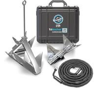 WAVESRX TriAnchor - Stainless Steel Folding PWC & Boat Anchor Kit | Sets Instantly for Effortless Boat & Jet Ski Anchoring | Compact Patent-Pending Design Grips Better Than Plow, Fluke or Box Anchor
