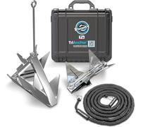 WAVESRX TriAnchor - Stainless Steel Folding PWC & Boat Anchor Kit | Sets Instantly for Effortless Boat & Jet Ski Anchoring | Compact Patent-Pending Design Grips Better Than Plow, Fluke or Box Anchor