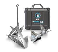 WAVESRX TriAnchor - Stainless Steel Folding PWC & Boat Anchor Kit | Sets Instantly for Effortless Boat & Jet Ski Anchoring | Compact Patent-Pending Design Grips Better Than Plow, Fluke or Box Anchor