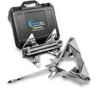 WAVESRX TriAnchor - Stainless Steel Folding PWC & Boat Anchor Kit | Sets Instantly for Effortless Boat & Jet Ski Anchoring | Compact Patent-Pending Design Grips Better Than Plow, Fluke or Box Anchor