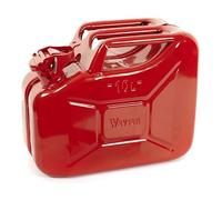 Wavian 10L Red Jerry Can - UN Approved Steel Fuel Container | Military-Grade Petrol Can with Leak-Proof Cap