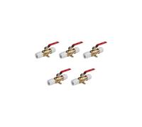 Wavin Ball Valve Lever 22mm White Brass Hep2O HX22/22 Pack of 5