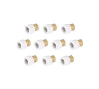 Wavin Brass Adaptor 15mm HX24/15W Polybutylene Outer 29mm 0° 2-Part Pack of 10