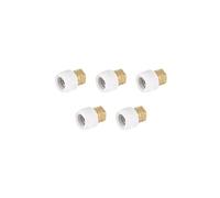 Wavin Brass Adaptor 15mm HX24/15W Polybutylene Outer 29mm 0° 2-Part Pack of 5