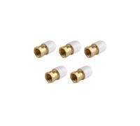 Wavin Brass Adaptor 15mm HX28/15W Polybutylene Outer 29mm 0° 2-Part Pack of 5