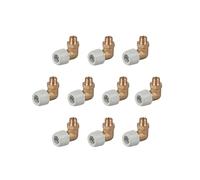 Wavin Brass Male Threaded Elbow 15mm HE5M/15W Polybutylene 90° 2-Part Pack of 10