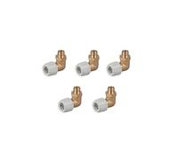 Wavin Brass Male Threaded Elbow 15mm HE5M/15W Polybutylene 90° 2-Part Pack of 5