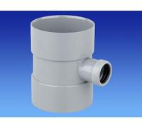 Wavin OSMA 110mm SOIL 4S583 D/SW Bossed Pipe - 32mm GREY