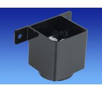 Wavin OSMA 4T823 Black Pipe Connector and Bracket for 61mm Square downpipe