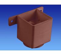 Wavin OSMA 4T823 Brown Pipe Connector and Bracket for 61mm Square downpipe