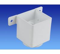 Wavin OSMA 4T823 White Pipe Connector and Bracket for 61mm Square downpipe