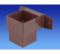 Wavin OSMA 4T824 Brown Pipe Connector and Bracket Stand-Off 61mm Square downpipe