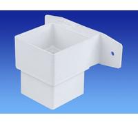 Wavin OSMA 4T824 White Pipe Connector and Bracket Stand-Off 61mm Square downpipe