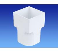 Wavin OSMA 4T836 WHITE Drain Adaptor Square to Round for 61mm Square 68mm Round downpipes