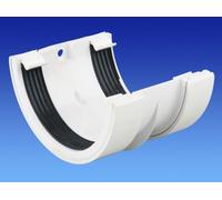 Wavin OSMA Roundline Gutter Jointing Bracket 112mm White 0T005w