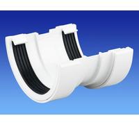 Wavin OSMA Roundline Gutter Union 112mm White 0T009w