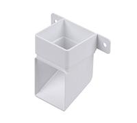 Wavin OSMA Squareline 100mm White Guttering Range (Downpipe Shoe)